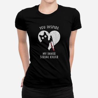Funny Cat In Heart You Inspire Me Gifts For Cat Lovers Women T-shirt | Crazezy AU