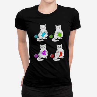 Funny Cats Yarn Cat Quilting Cat Crotches Women T-shirt - Monsterry AU