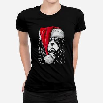 Funny Cavalier King Charles Spaniel Santa Christmas Dog Mom Women T-shirt | Crazezy AU