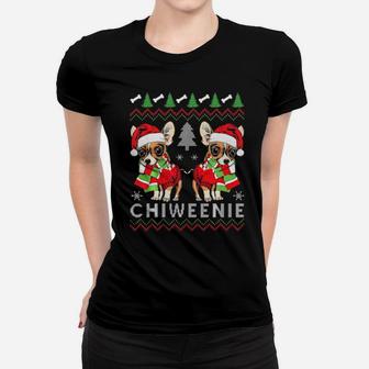 Funny Chihuahua Dog Xmas Gift Tee Chiweenie Ugly Women T-shirt - Monsterry UK