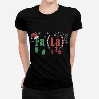 Funny Christmas Math Teacher Fa La8 Equations Fa La La La Women T-shirt | Crazezy