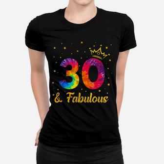 Funny Crown Tie Dye 30Th Birthday 30 Years Old Since 1992 Women T-shirt | Crazezy CA