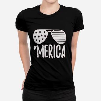 Funny Cute American Flag Women T-shirt | Crazezy