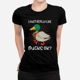 Funny Duck Hunting Outfits For A Duck Hunting Lover Women T-shirt | Crazezy