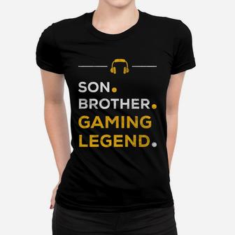 Funny Gamer Christmas Gift Son Brother Gaming Legend Women T-shirt | Crazezy CA