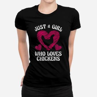 Funny Girl Chicken Design For Kids Women Mom Chicken Lover Women T-shirt | Crazezy DE