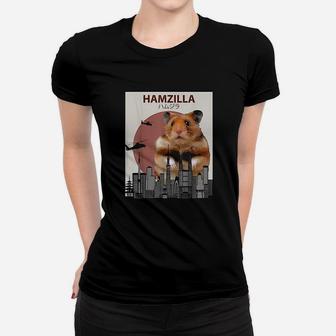 Funny Hamster Hamzilla- Cute Gift For Hamster Lovers Women T-shirt | Crazezy