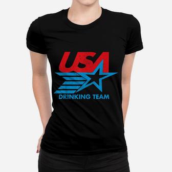 Funny Independence Day T Shirt Usa Drinking Team 4Th Of July Women T-shirt | Crazezy