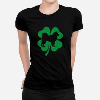 Funny Irish Shamrock Leaf Alaskan Malamute St Patrick's Day Women T-shirt - Monsterry UK