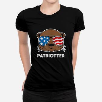 Funny Otter July 4Th American Flag Usa Joke Women T-shirt | Crazezy CA
