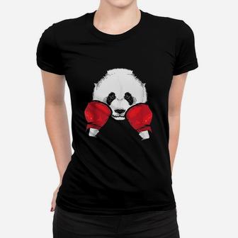 Funny Panda Boxing Cool Animal Lover Gloves Boxer Fan Gift Women T-shirt | Crazezy CA
