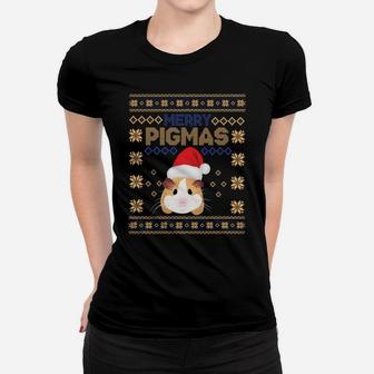 Funny Pigmas Guinea Pig Ugly Christmas Sweaters Sweatshirt Women T-shirt | Crazezy