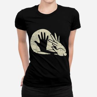 Funny Rabbit Shirt Animal Bunny Lover Shadow Play Pun Gift Women T-shirt | Crazezy DE