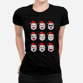 Funny Santa Claus Emotion Women T-shirt - Monsterry