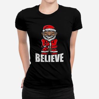Funny Santa Hat African American Christmas Pajama For Mens Sweatshirt Women T-shirt | Crazezy