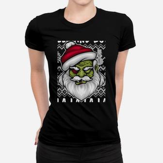Funny Zombie Christmas Deck The Halls With Skulls And Bodies Sweatshirt Women T-shirt | Crazezy