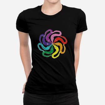 Fuzzy Worm On A String Meme Rainbow Mandala Women T-shirt | Crazezy DE