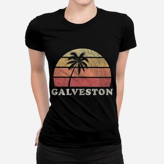 Galveston Tx Vintage 70S Retro Throwback Design Women T-shirt | Crazezy CA