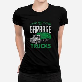 Garbage Dump Truck Excavator Funny Easily Distracted Gift Women T-shirt | Crazezy