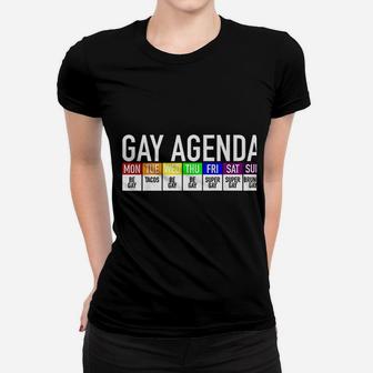 Gay Agenda Gay Pride Women T-shirt | Crazezy