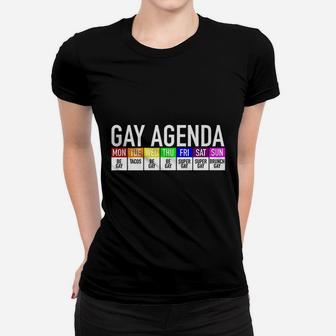 Gay Agenda Gay Pride Women T-shirt | Crazezy