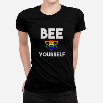 Gay Pride Bee Yourself Coming Out Lgbtq Rainbow Cute Women T-shirt - Monsterry UK