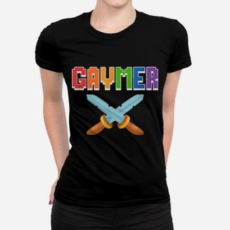 Gaymer Gay Lesbian Gamer Video Game Lgbt Pride Women T-shirt - Monsterry AU