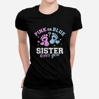 Gender Reveal Sister Women T-shirt | Crazezy UK