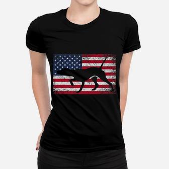 German Shorthaired Pointer Dog Usa Flag Veteran July 4 Women T-shirt | Crazezy