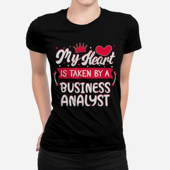 Gift Business Analyst Valentines Day Women T-shirt - Monsterry