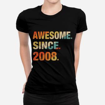 Gift For 13 Years Old Awesome Since 2008 13Th Birthday Retro Women T-shirt | Crazezy AU