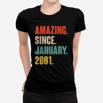Gift For 20 Year Old - Amazing Since January 2001 Birthday Women T-shirt | Crazezy UK