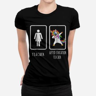 Gifted Education Teacher Unicorn Shirt Women T-shirt | Crazezy
