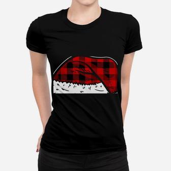 Gigi Claus Santa Hat Red Buffalo Plaid Christmas Pajama Women T-shirt | Crazezy DE