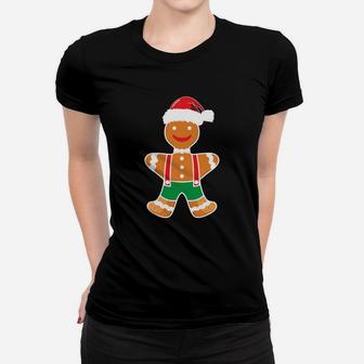Gingerbread Santa Christmas Holiday Xmas Costume Sweatshirt Women T-shirt | Crazezy
