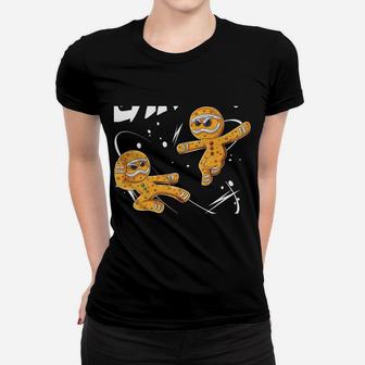 Ginja Ninja Ninjabread Man Gingerbread Ninja Ugly Christmas Sweatshirt Women T-shirt | Crazezy