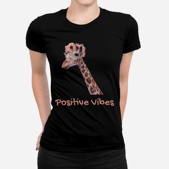 Giraffe Positive Vibes Cute Clever Design Boy Girl Women T-shirt | Crazezy UK