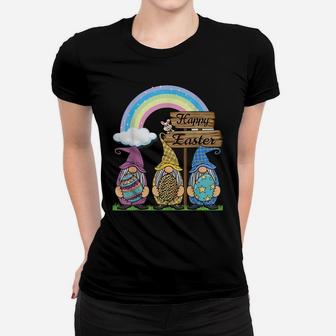 Gnome Easter Shirt Women Leopard Print Easter Egg Teen Girls Women T-shirt | Crazezy CA