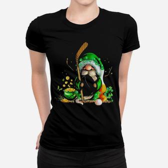 Gnome Hug Ice Hockey Patrick Day Women T-shirt - Monsterry