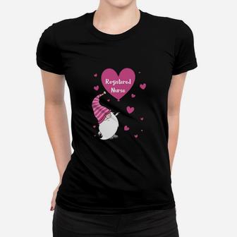 Gnome Valentine Registered Nurse Women T-shirt - Monsterry AU