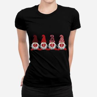 Gnome Valentine's Day Gift Love Hearts Cute Gift For Girls Women T-shirt | Crazezy