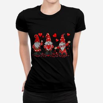 Gnome Valentines Day Three Gromies Love Hearts Mens Womens Women T-shirt | Crazezy