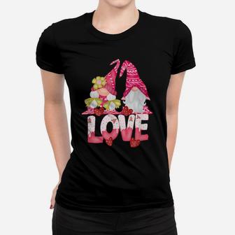 Gnomes Couple Love Valentines Day Gnomies Hearts Gnome Women T-shirt - Monsterry UK
