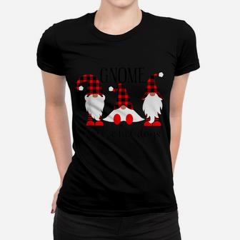 Gnomes For The Holidays Buffalo Plaid Gnome Christmas Xmas Women T-shirt | Crazezy UK