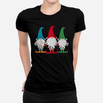 Gnomes Made Me Do It Nordic Santa Gnome Funny Christmas Raglan Baseball Tee Women T-shirt | Crazezy