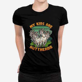 Goat Mom My Kids Are Buttheads Funny Goat Lover Women T-shirt | Crazezy CA