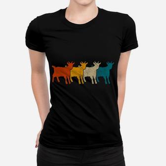 Goat Vintage Retro Farm Animal Goats Farmer Gift Women T-shirt | Crazezy CA