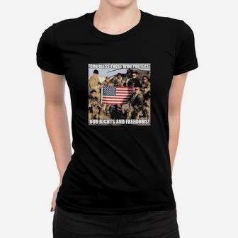 God Bless Those Who Protect Our Rights And Freedoms Women T-shirt - Monsterry DE
