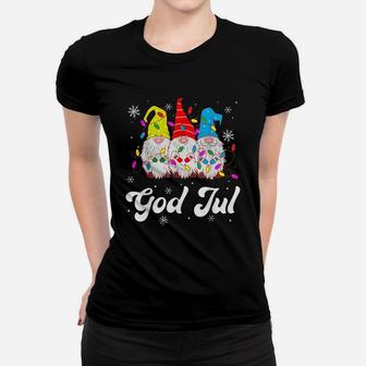 God Jul Funny Swedish Merry Christmas Xmas Gnome Gift Women T-shirt | Crazezy DE