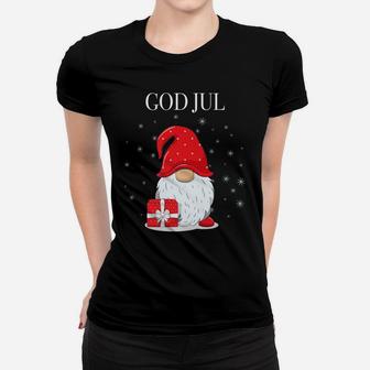 God Jul Swedish Merry Christmas Sweden Tomte Gnome Women T-shirt | Crazezy DE